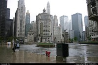 Illinois, Downtown Chicago, under the rain