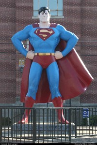 Statue géante de Superman à Metropolis en Illinois.
