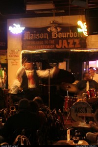 Dwayne Burns and his New Orleans Band, performing really nice live Jazz at Maison Bourbon Club, on Bourbon Street righ in the French Quarter. Nice!