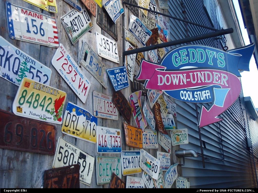 Picture by elki: Bar Harbor Maine   licence plates, signs