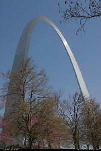 Jefferson National Expansion Memorial in Saint Louis, Missouri. This amazing monument was designed by Finnish architect Eero Saarinen with the contribution of the structural engineer Hannskark Bandel back in 1947. The arch was finally built between 1963 and 1968. It is tall enough at 630 feet/192 meters and as wide as 630 feet/192 meters at base level. Legs are 54 feet/16 meters at the base yet only 17 feet/5.20 meters at the top. Believe it or not, there is a tram to carry passengers to the top, with an amazing observation deck featuring unique overview of Saint Louis. Just a marvel of engineering! Be aware: the ride to the top is done thanks to very small wagon. Avoid it if you are somewhat claustrophobic.