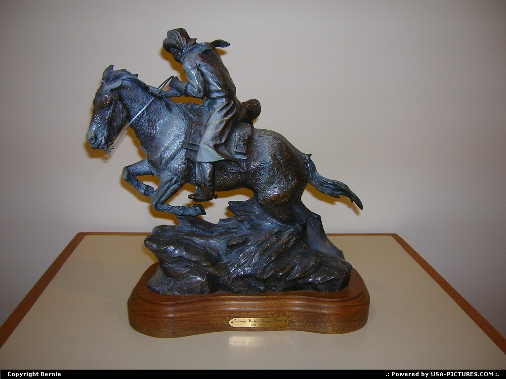 Picture by Bernie: Saint Joseph Missouri   statue, horse, rider, museum