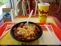 North-carolina, A creole meal as you can enjoy in Bojangles restaurants, a typical southerner fast food chain. 
