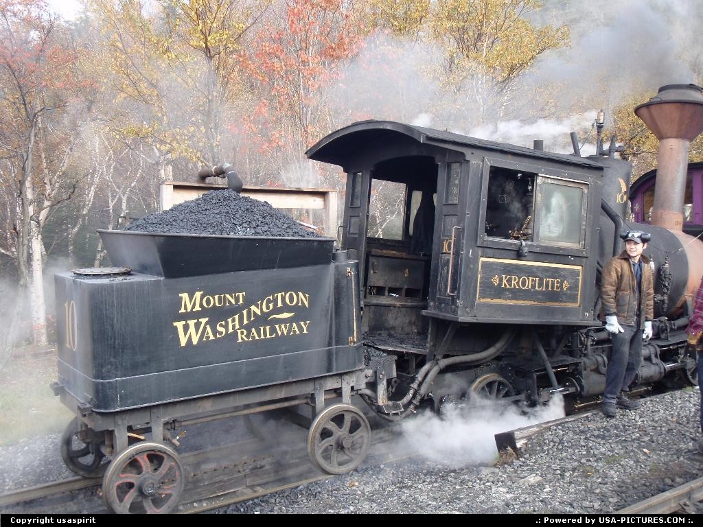 Picture by usaspirit: Not in a city New-Hampshire   Mount washington, rail way