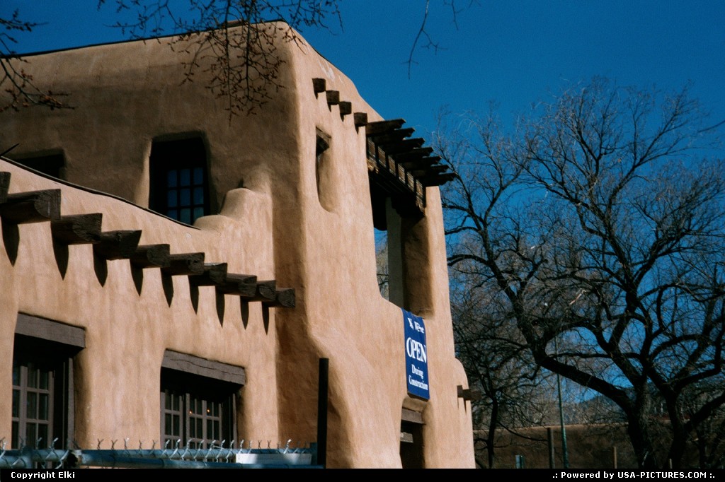 Picture by elki: Santa Fe New-mexico   adobe, downtown