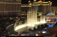 Las Vegas strip, bellagio lights/water/music famous show