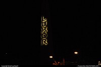 Front Gate / Main Entrance of the Luxor resort and casino, south of the strip. Neon by night at Vegas worth the view!
