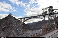 Amazing hoover dam bypass. This huge bridge was build in 5 years, and fit to the initial budget. A kind of performance because of the project and rough conditions. You can find, facts, step by step contruction etc ... go to http://www.hooverdambypass.org/