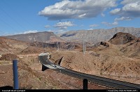 not in a city : Segment of the new highway toward the impressive and stylis Mike O'Callaghan – Pat Tillman Memorial Bridge, aka Hoover Dam bypass. The project, erected in the 2005-2010 timespan offers improved safety, better traffic flow, and, of course, security.
