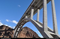not in a city : View of the impressive ans stylis Mike O'Callaghan – Pat Tillman Memorial Bridge, aka Hoover Dam bypass. The project, erected in the 2005-2010 timespan offers improved safety, better traffic flow, and, of course, security.
