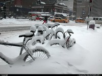 , New York, NY, NYC after a snowfall historical