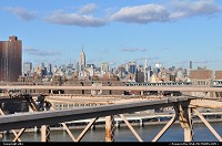 New-york, Nice manathan view from the brooklyn bridge