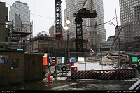 New York : Entrée du chantier du world trade center