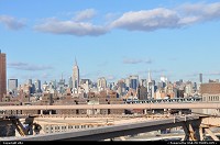 New York : manathan view from brooklyn bridge