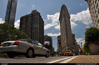 , New York, NY, The Flatiron Building (also known as Fuller Building) remains on icone in Manhattan landascape. Quite amazing when we learn that this thing stands there proudly since 1902. Not that far from Union Square. More on wiki: http://en.wikipedia.org/wiki/Flatiron_Building