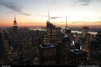 New York : New york manathan coucher de soleil