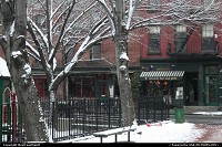 New York : Greenwich Village under the snow