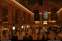 Grand Central Terminal, midtown in Manhattan. This train station is the terminal for numerous commuters lines. Located between 42th street and Park Avenue. Chrysler Building and Met Life Building -former Pan Am building- are also on this neighborhood.