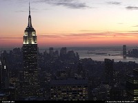 New york au coucher du soleil