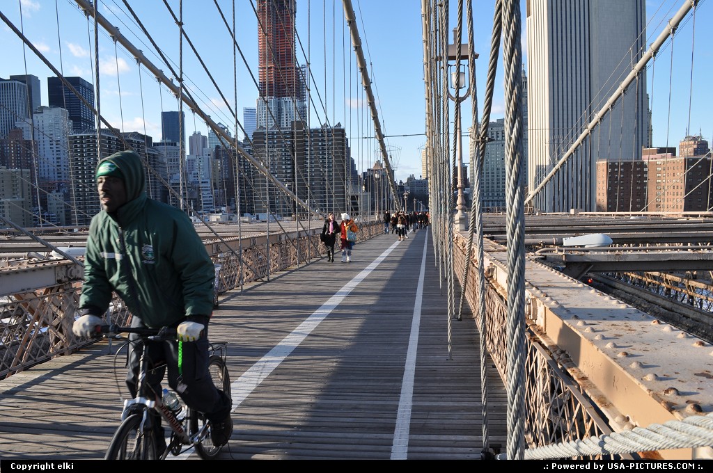 Picture by elki: New York New-york   Brooklyn bridge