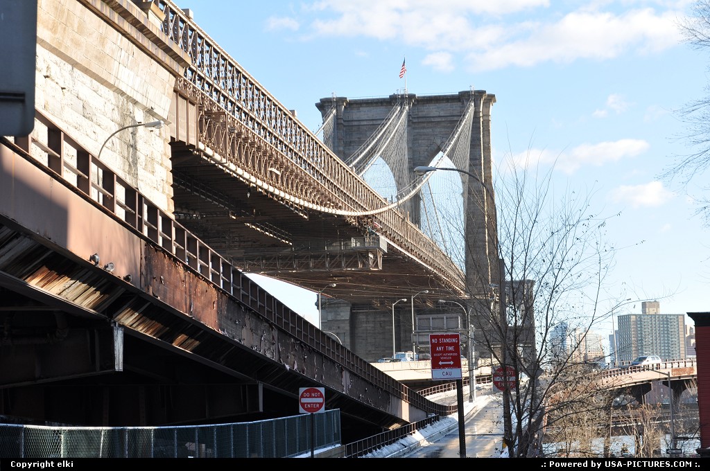 Picture by elki: New York New-york   brooklyn bridge