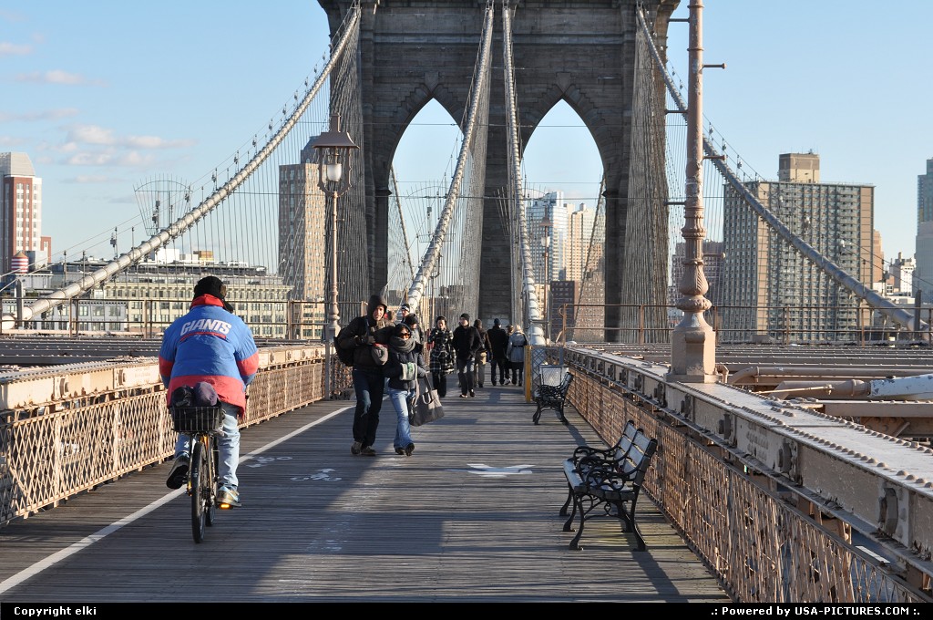 Picture by elki: New York New-york   brooklyn bridge new york