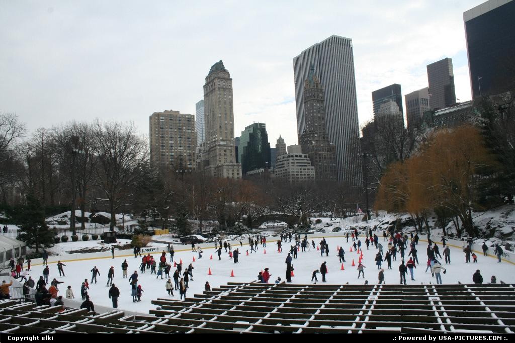 Picture by elki: New York New-york   Central park rink 