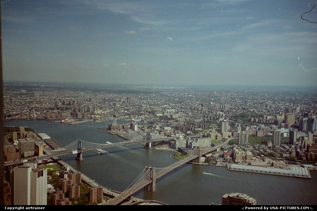 Picture by airtrainer: New York New-york   brooklyn, manhattan, bridge, world trade center