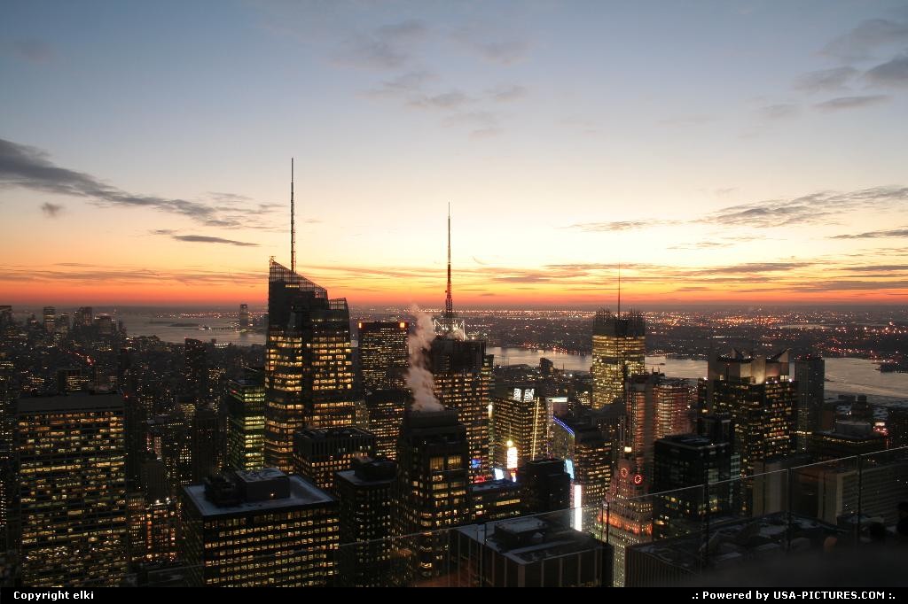Picture by elki: New York New-York   New york manathan coucher de soleil