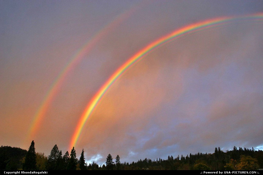 Picture by RhondaRogalski: Grants Pass Oregon   rainbow, double, prism, red, orange, yellow, green, blue, purple, oregon, grants pass, rogalski