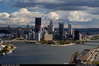 Pennsylvania, Closer view of the city of Pittsburg, PA. So much to photograph on top of Washington outlook.
