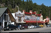 South-dakota, Keystone, main street with numerous retails and restaurants. Gateway to Mount Rushmore.