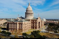 Texas State Capitol in the daytime from the 15th floor of Westgate Tower