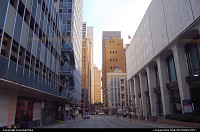 Dallas : A canyon of highrises in Downtown Dallas