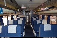 Passenger coach on Amtrak's Texas Eagle while the train is stopped in Fort Worth. (You can see the sign for Fort Worth out one of the windows on the right hand side.)