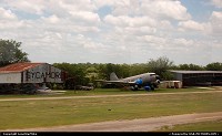 Fort Worth : Abandoned plane at Sycamore Airport near Fort Worth. Photographed from Amtrak's Texas Eagle