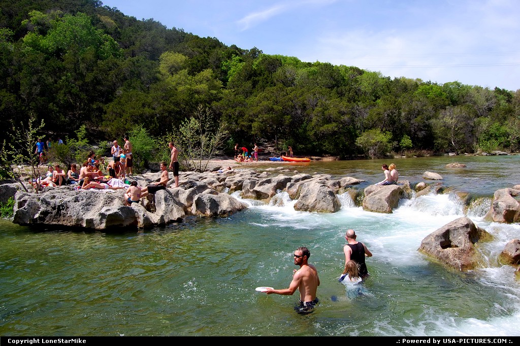 Picture by LoneStarMike: Austin Texas   greenbelt, creek, waterfall, swimmers