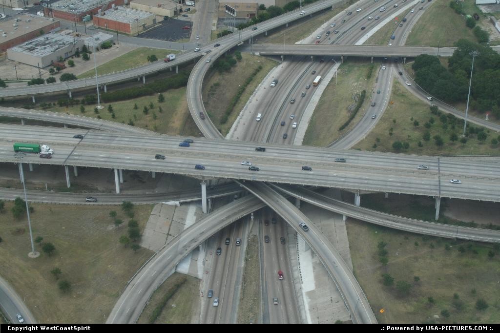 Picture by WestCoastSpirit: Dallas Texas   voiture, route, bretelles, autoroute