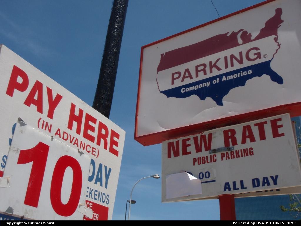 Picture by WestCoastSpirit: Dallas Texas   parking, sign, lot