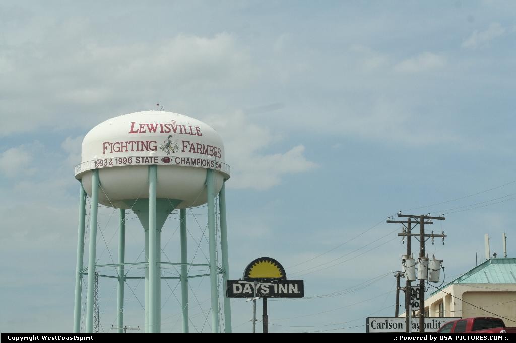 Picture by WestCoastSpirit: Lewisville Texas   road, watertank, freeway