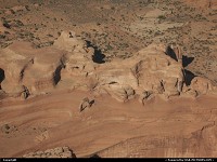 Arches National Park from above, during our 