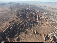 Utah, Devils garden from above. During our 