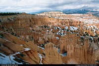 Bryce Canyon national park: Overview of Bryce Canyon during winter. Nice colors with the snow.