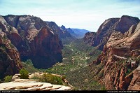 Zion National Park. Overview of the valley from Angels Landing, something you must try while visiting the park !