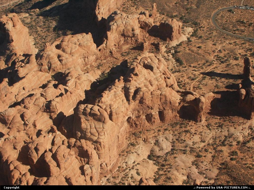 Picture by elki:  Utah Arches  arches, plane, flying