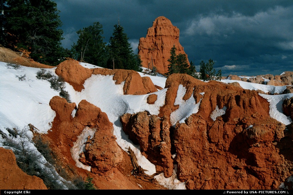 Picture by elki:  Utah Bryce Canyon  snow