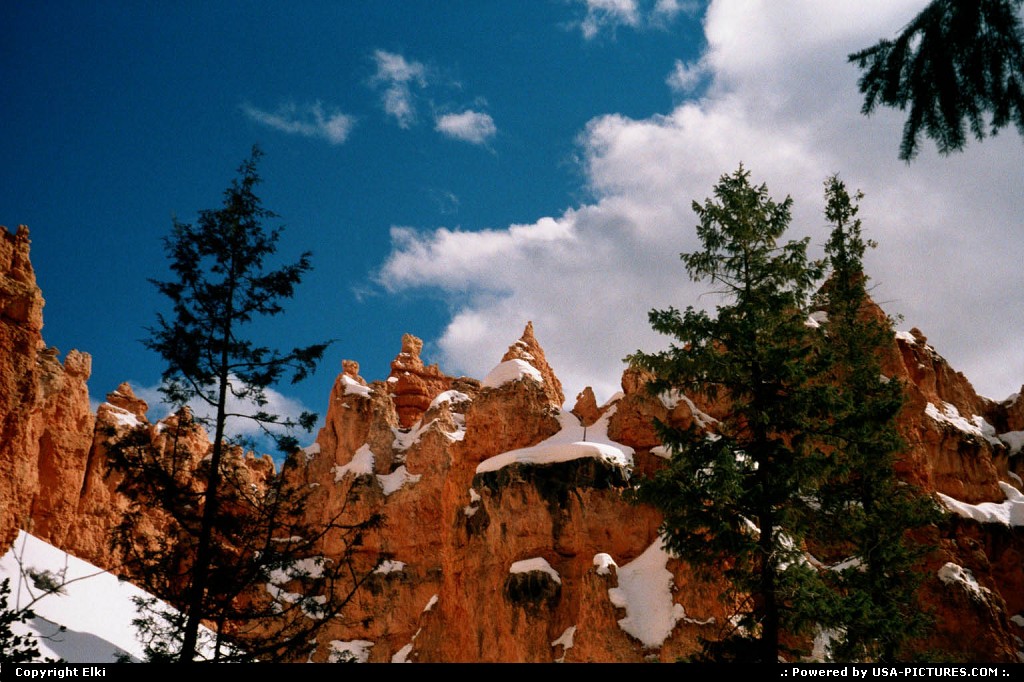 Picture by elki:  Utah Bryce Canyon  neige