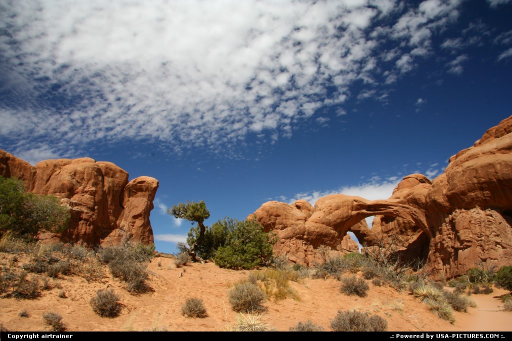 Picture by airtrainer:  Utah Arches Double Arche arches, double arch, sky