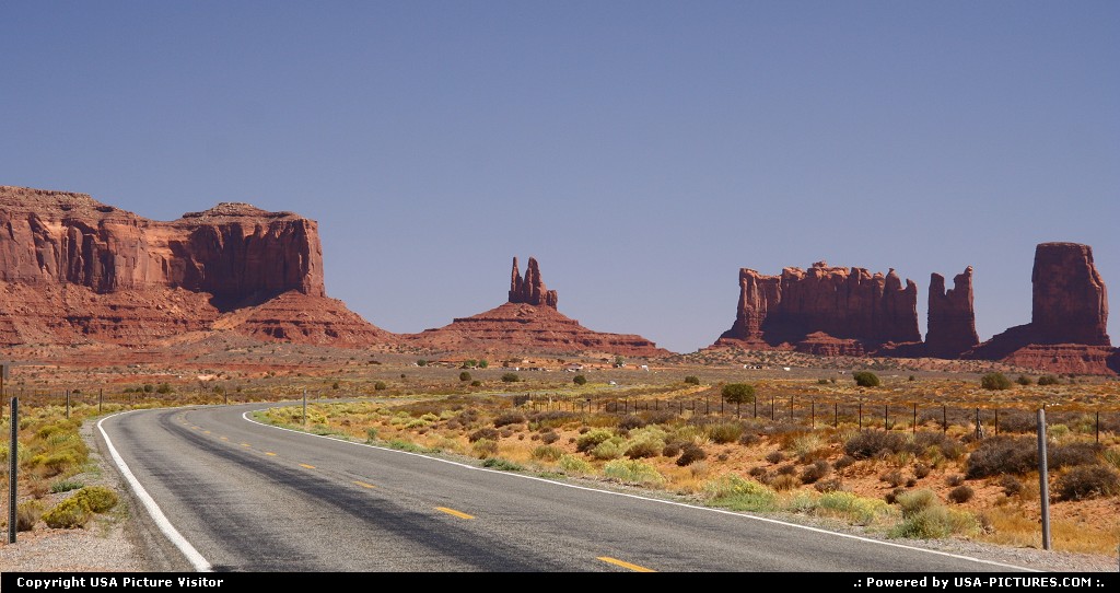 Picture by USA Picture Visitor: Not in a City Utah   monument valley, road