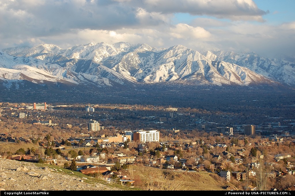 Picture by LoneStarMike: Salt Lake City Utah   mountains, earial